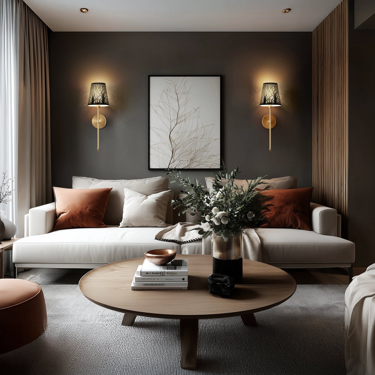 DRAHTLOSE METALLWANDLEUCHTEN (SET AUS 2)