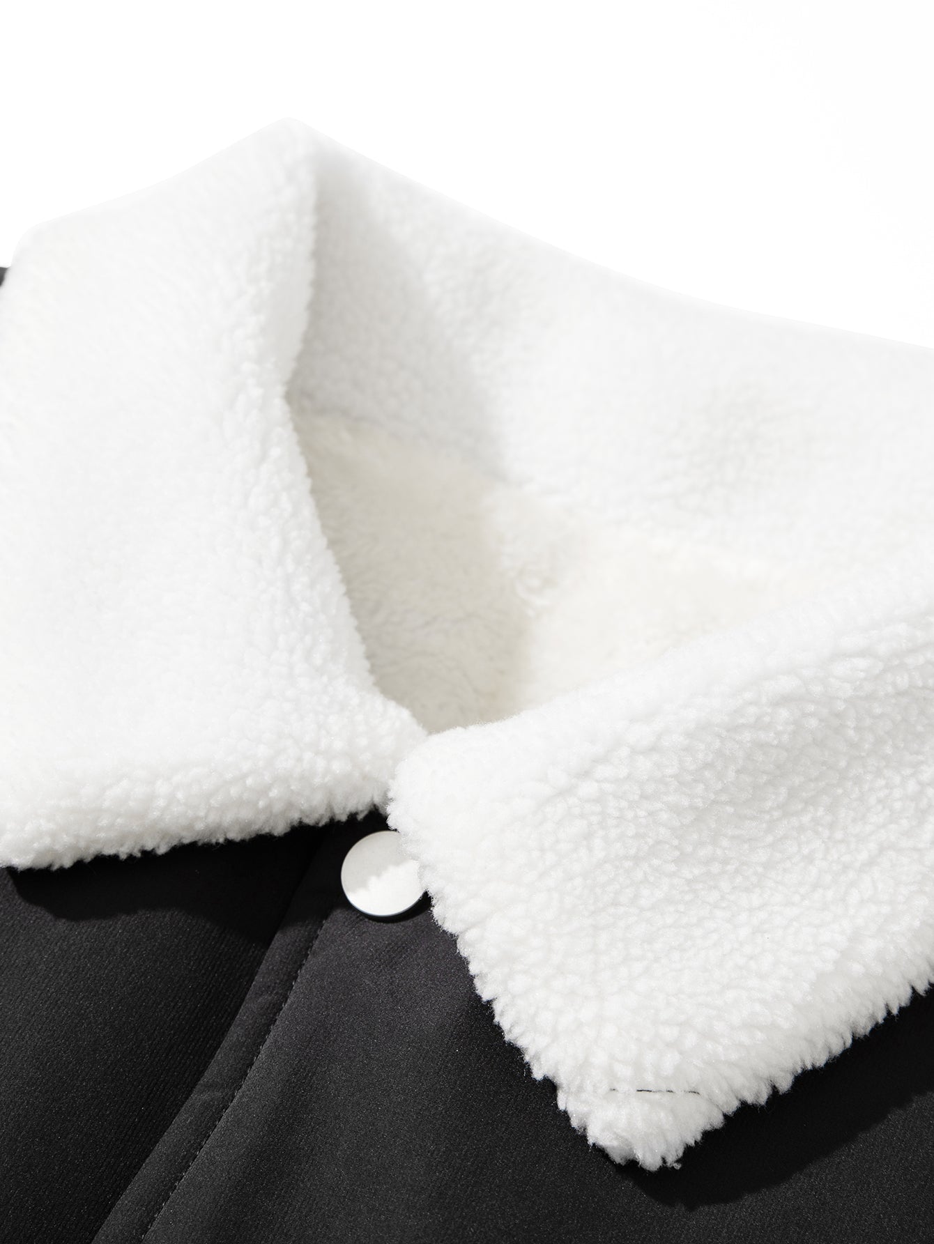 Fleecegefütterte Teddy-Baseballjacke