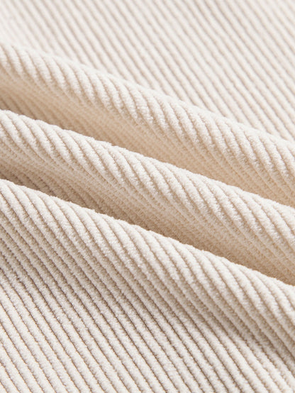 Corduroy Button-Down Short Sleeve Shirt