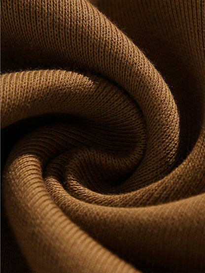 Casual Colorblock Patchwork Polo Sweatshirt