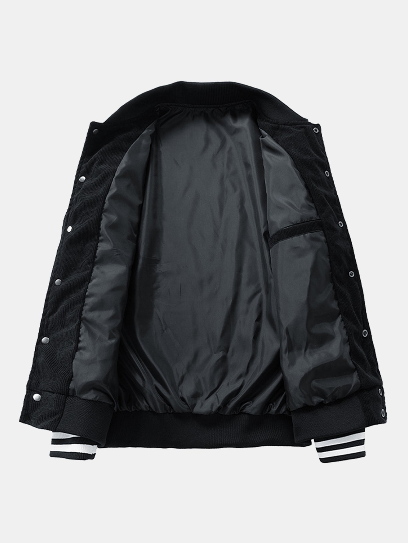 Berg Stickerei Corduroy Baseballjacke