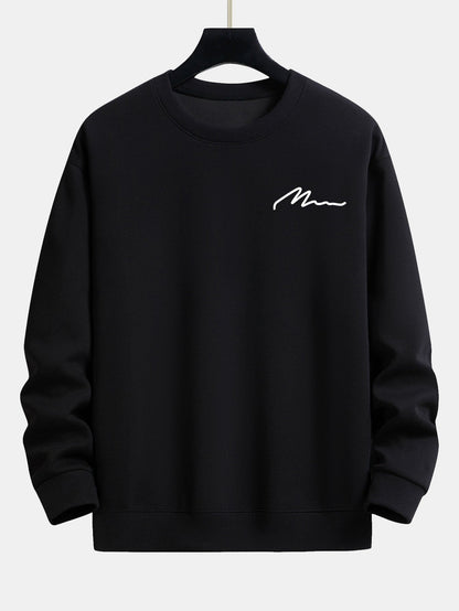 Men's Relaxed Fit Sweatshirt with Slogan Print