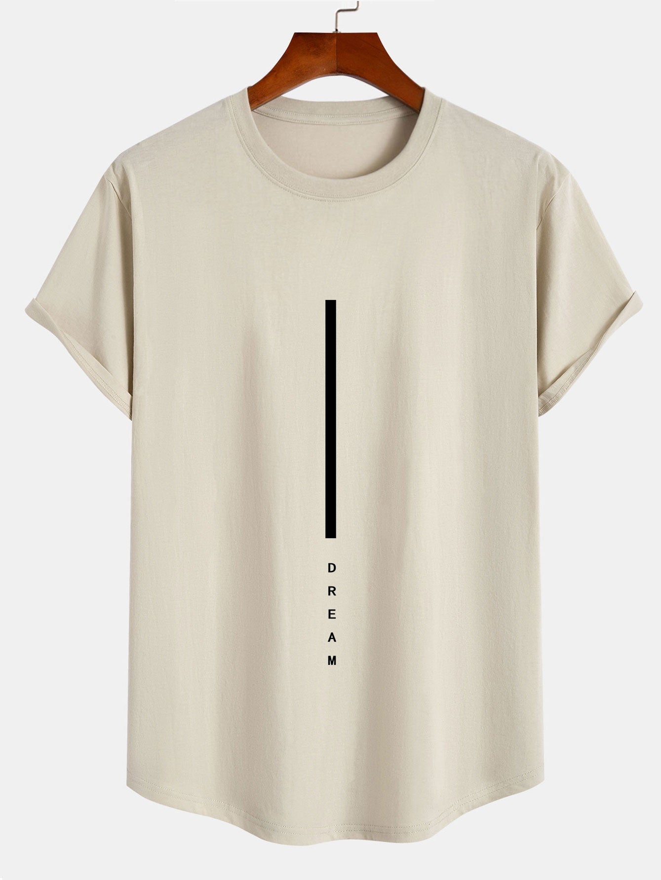 Dream Stripe Print Cotton Bow Hem T-Shirt