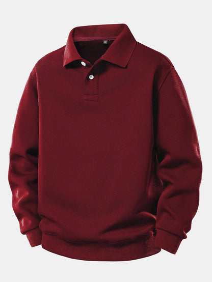 Pullover mit festem Poloshirt-Kragen