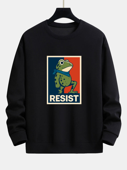 Resist Froschdruck Locker sitzendes Sweatshirt