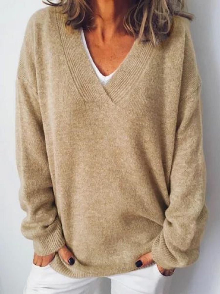 Monika - V-Ausschnitt Cashmere Pullover (Kopie)