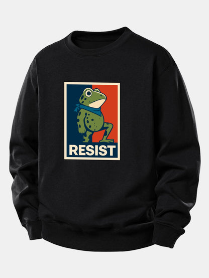 Resist Froschdruck Locker sitzendes Sweatshirt