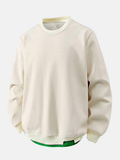 Locker sitzendes 2-in-1 Sweatshirt mit Rundhalsausschnitt