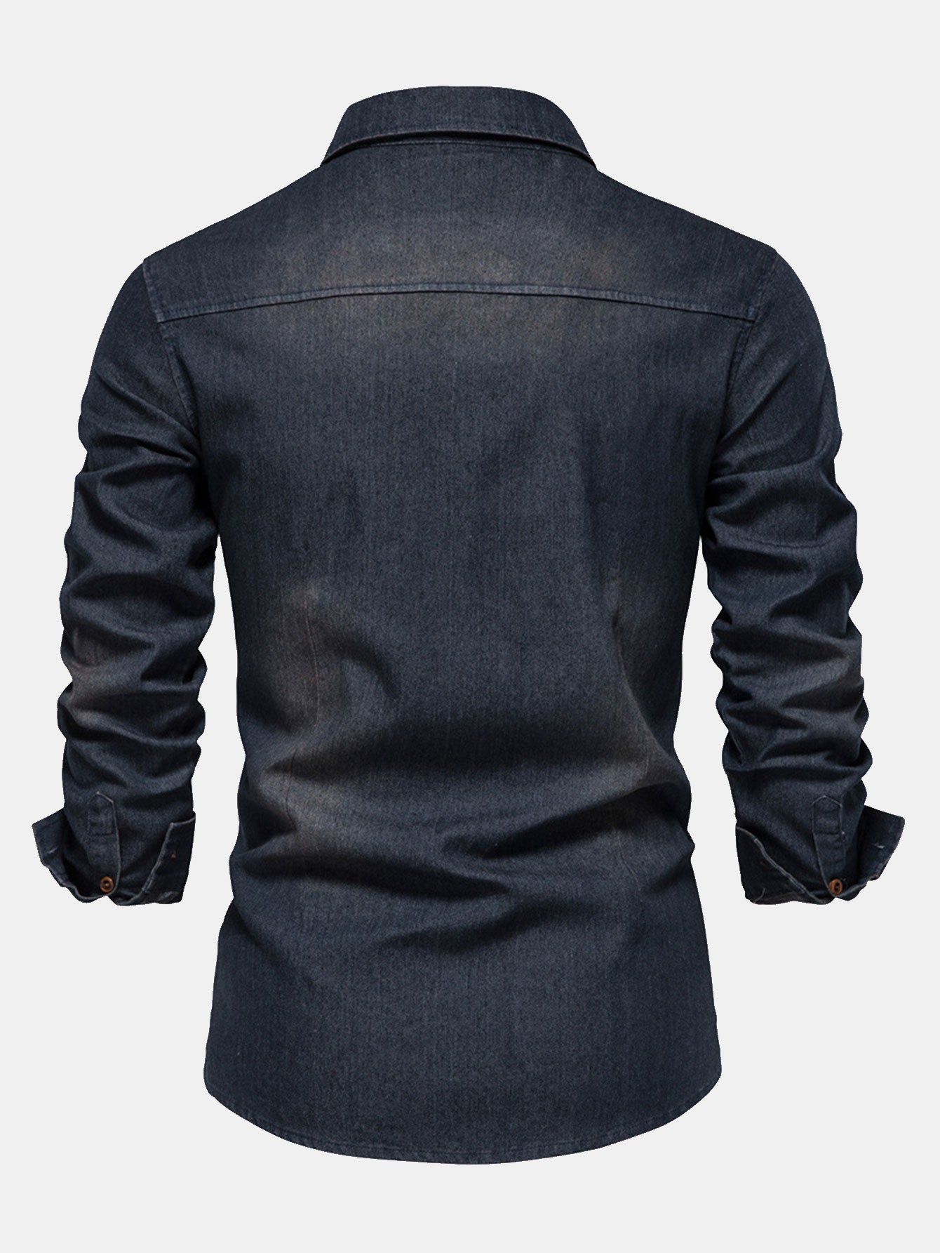 Gewaschenes Denim Westernhemd mit praktischen Taschen