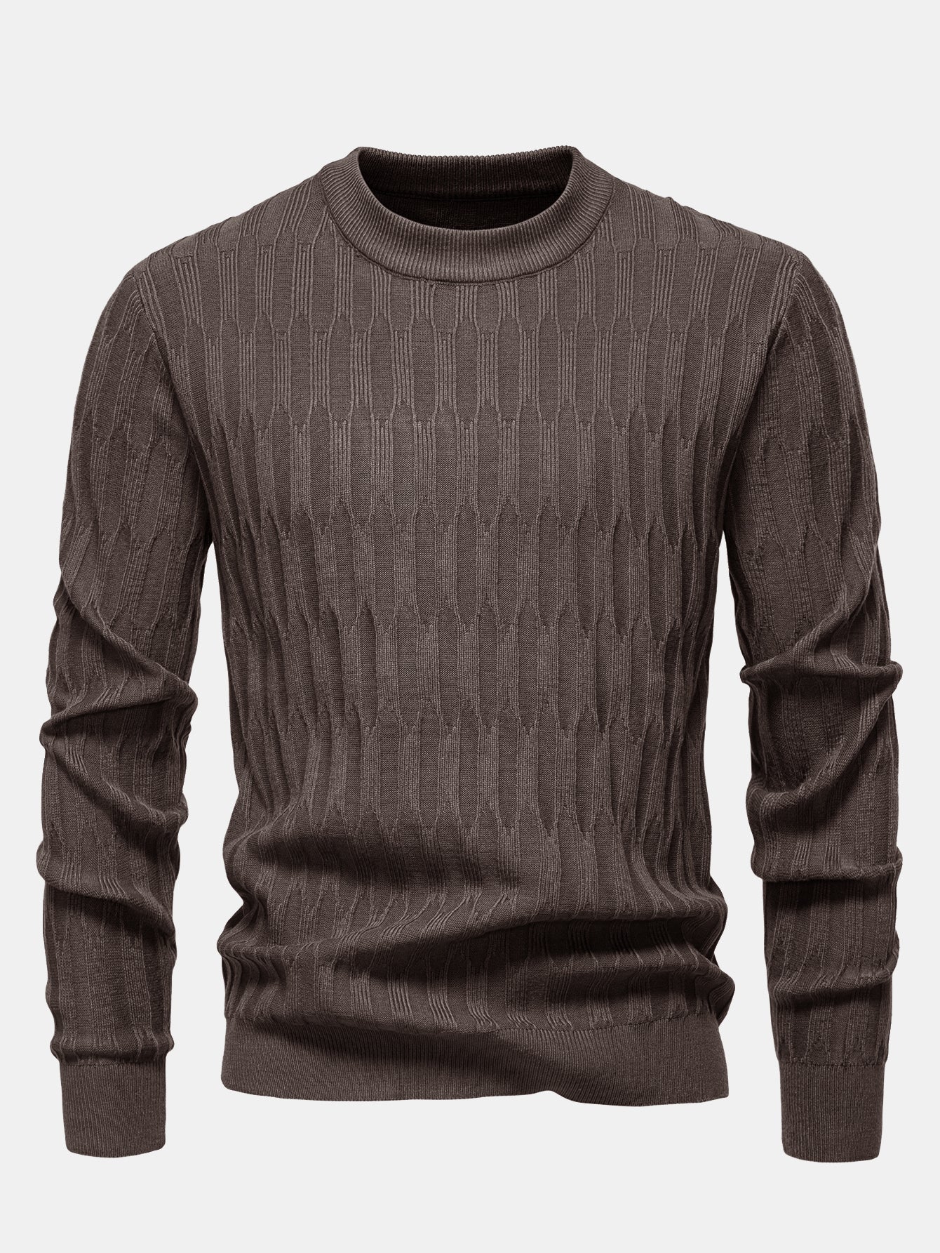 Gestreifter Rundhals-Pullover