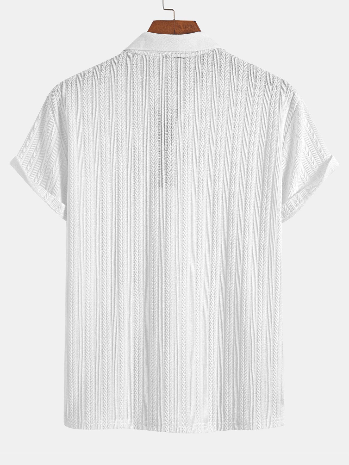 Strukturiertes Polo mit Reißverschluss