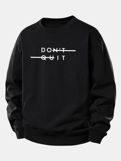 Entspannter Schnitt Sweatshirt mit 'Nicht Aufgeben' Druck