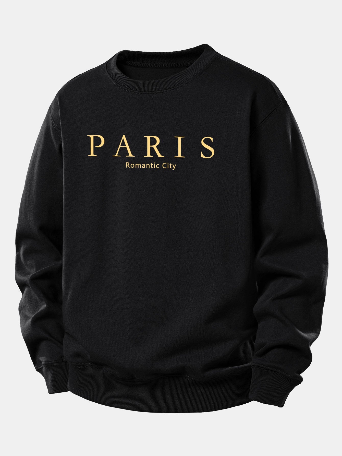 Paris Slogan Druck Locker Geschnittenes Sweatshirt