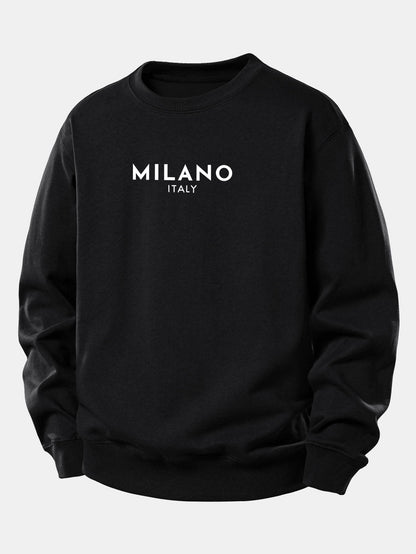 Relaxed Fit Milano Print Sweatshirt
