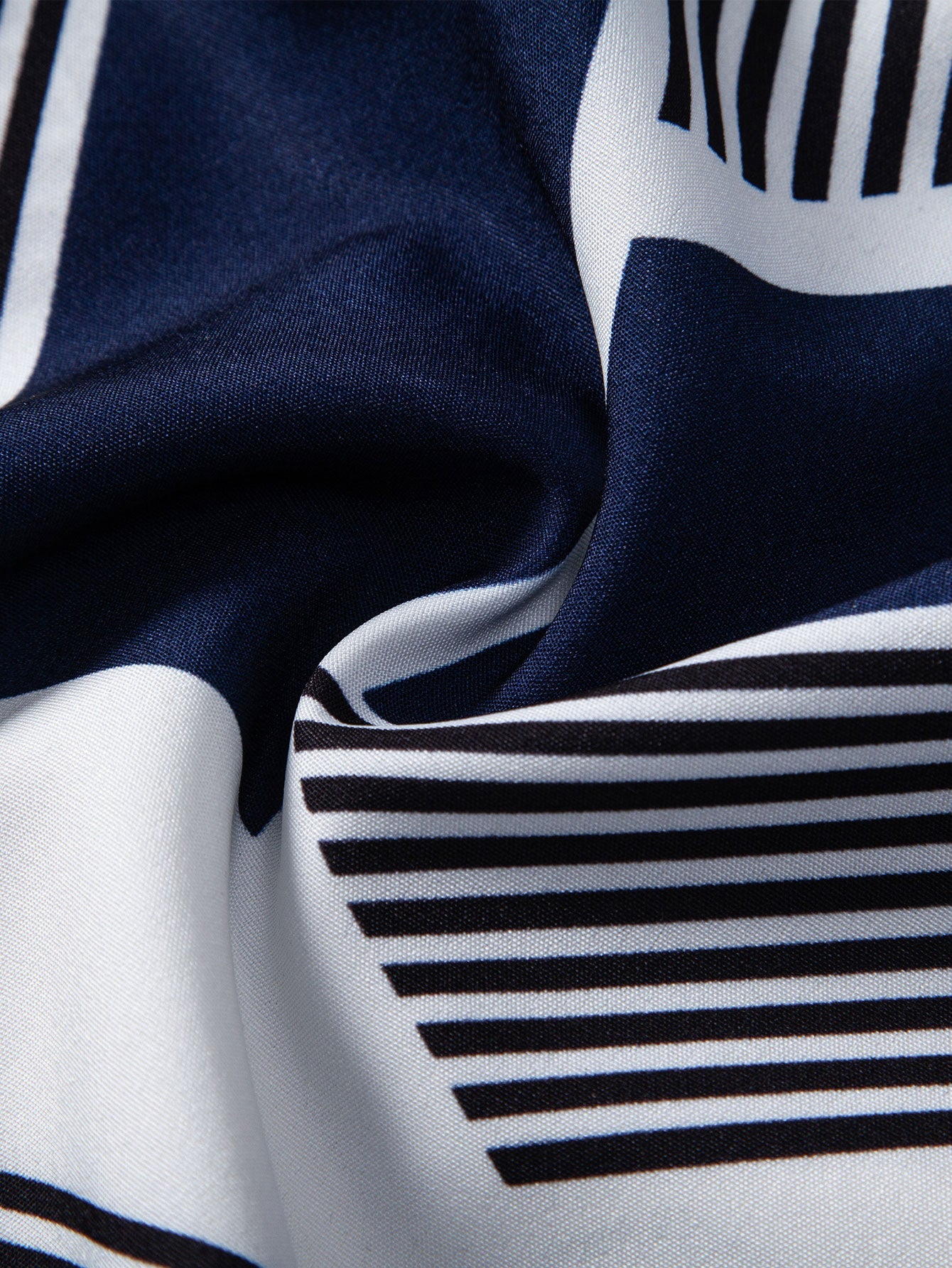 Geometrisches Farbblock Druck Hemd mit Knopfverschluss