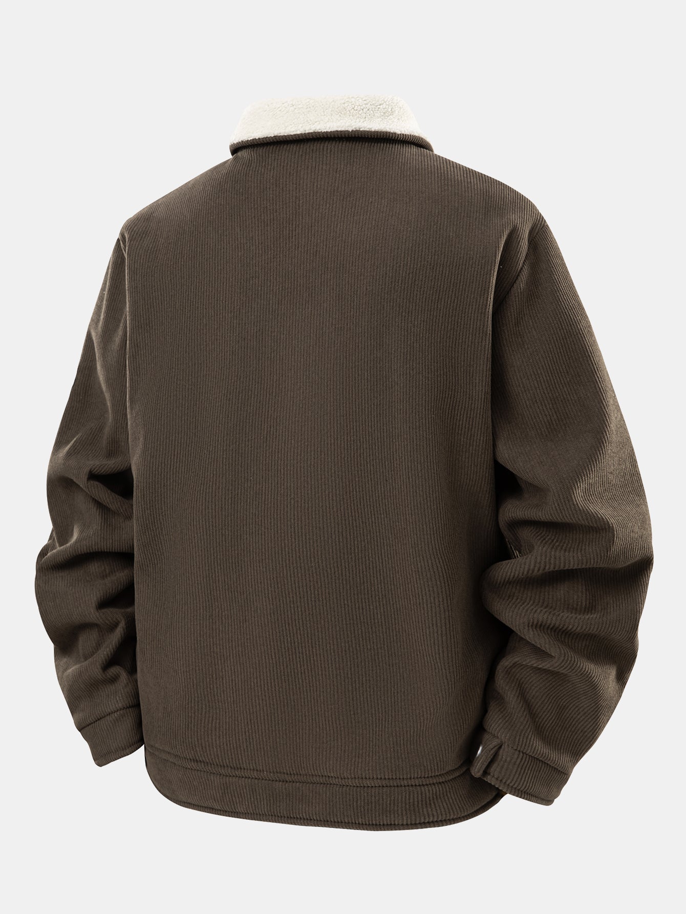 Teddygefütterte Cordjacke mit Reißverschluss