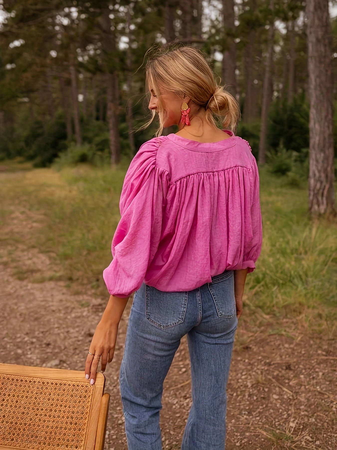 ALBRUN I TUNIKA-BLUSE MIT V-AUSSCHNITT