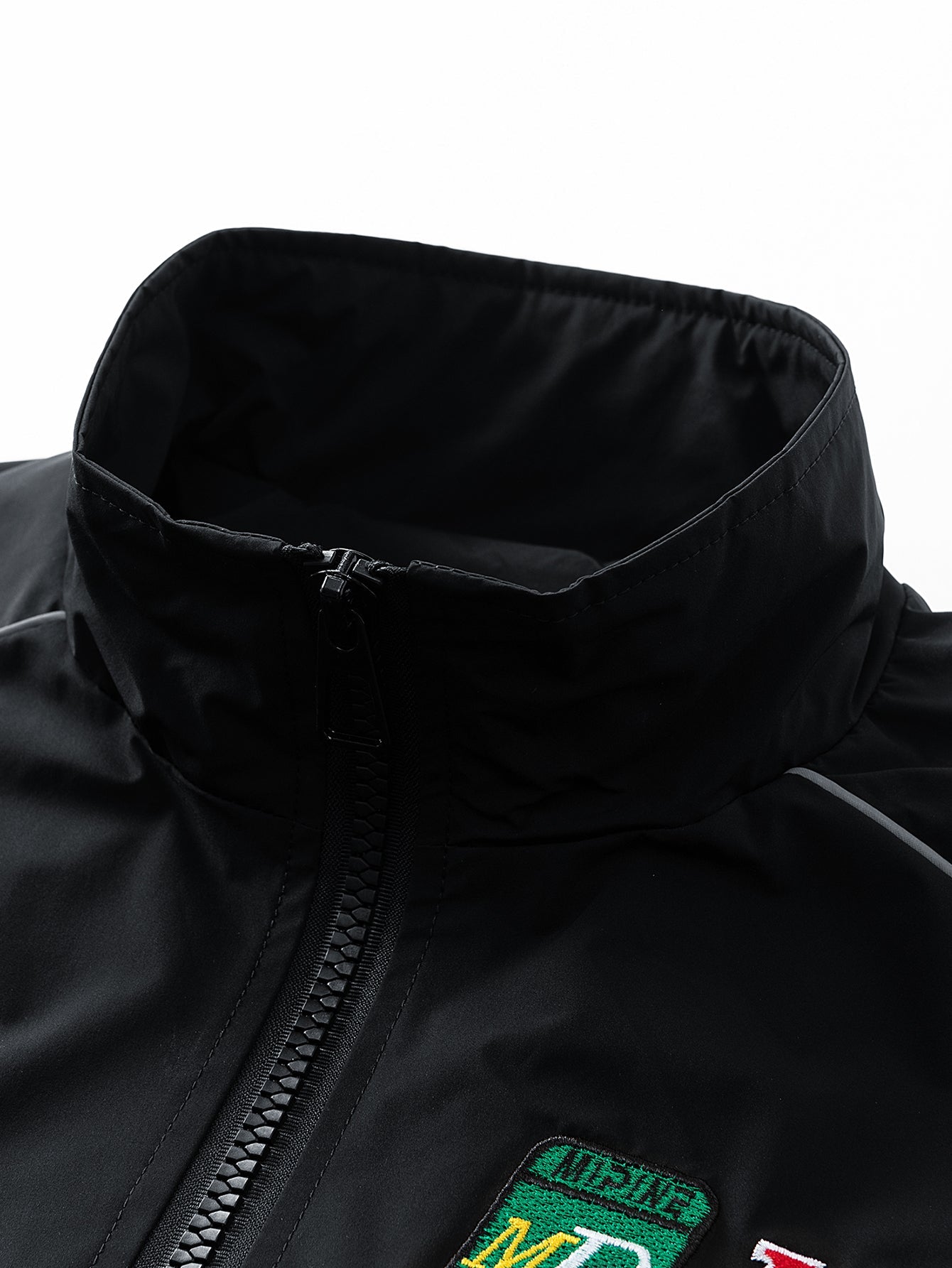 Bestickte Rennjacke mit lockerem Sitz