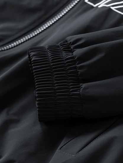 Bestickte Rennjacke mit lockerem Sitz