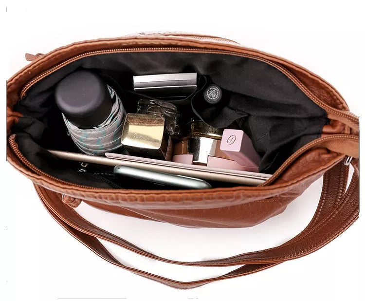 Freya - Leder Schultertasche