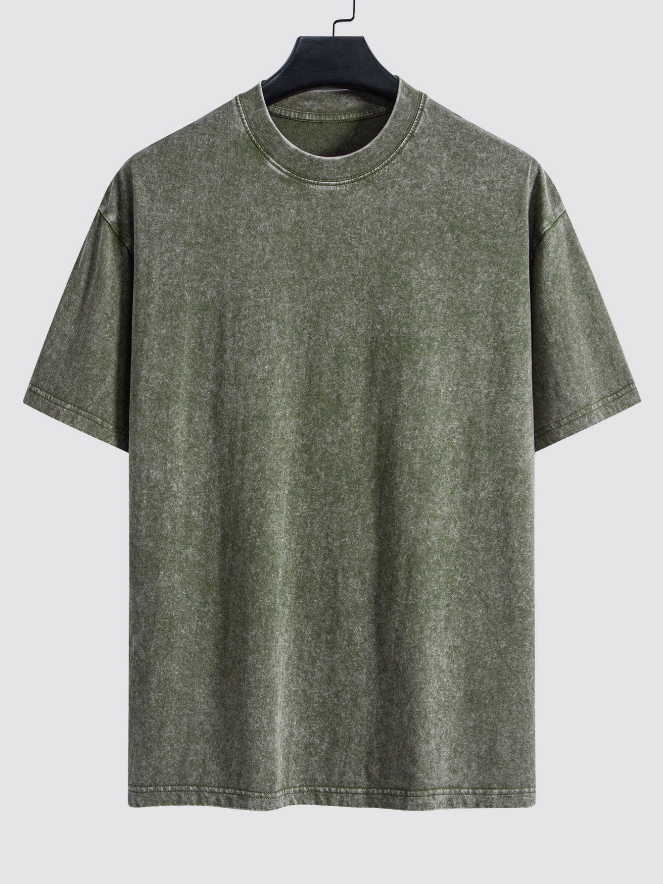 Basic gewaschenes, distressed Oversize T-Shirt mit Drop-Shoulder