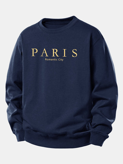 Paris Slogan Druck Locker Geschnittenes Sweatshirt