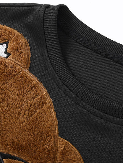 Teddy Bear Sonnenbrillen Rundhalsausschnitt Sweatshirt