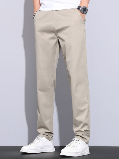 Gerade Bein Hose mit Elastischem Bund