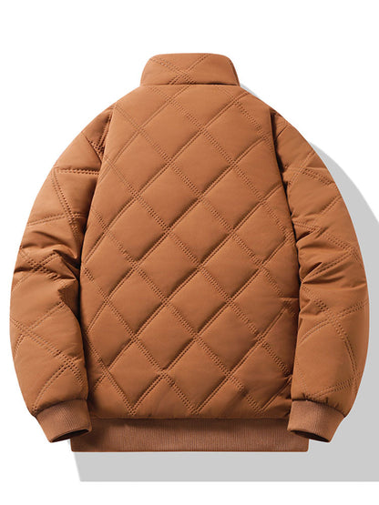 Steppjacke mit Stehkragen und Kunstpelzfutter