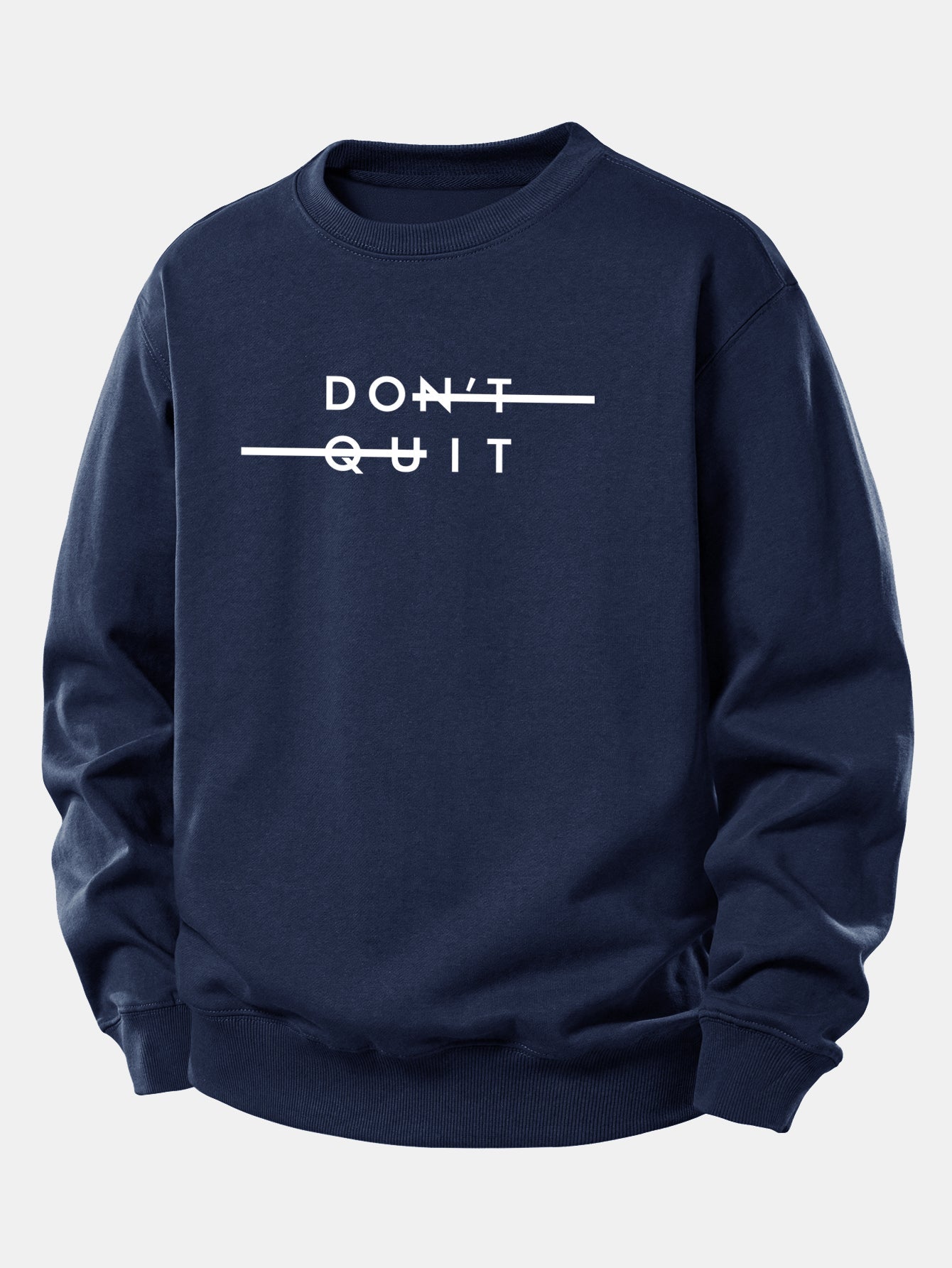 Entspannter Schnitt Sweatshirt mit 'Nicht Aufgeben' Druck