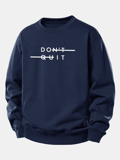 Entspannter Schnitt Sweatshirt mit 'Nicht Aufgeben' Druck