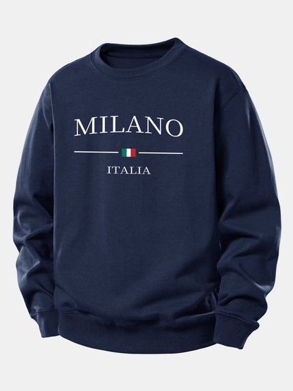 Relaxed Fit Milano Print Sweatshirt