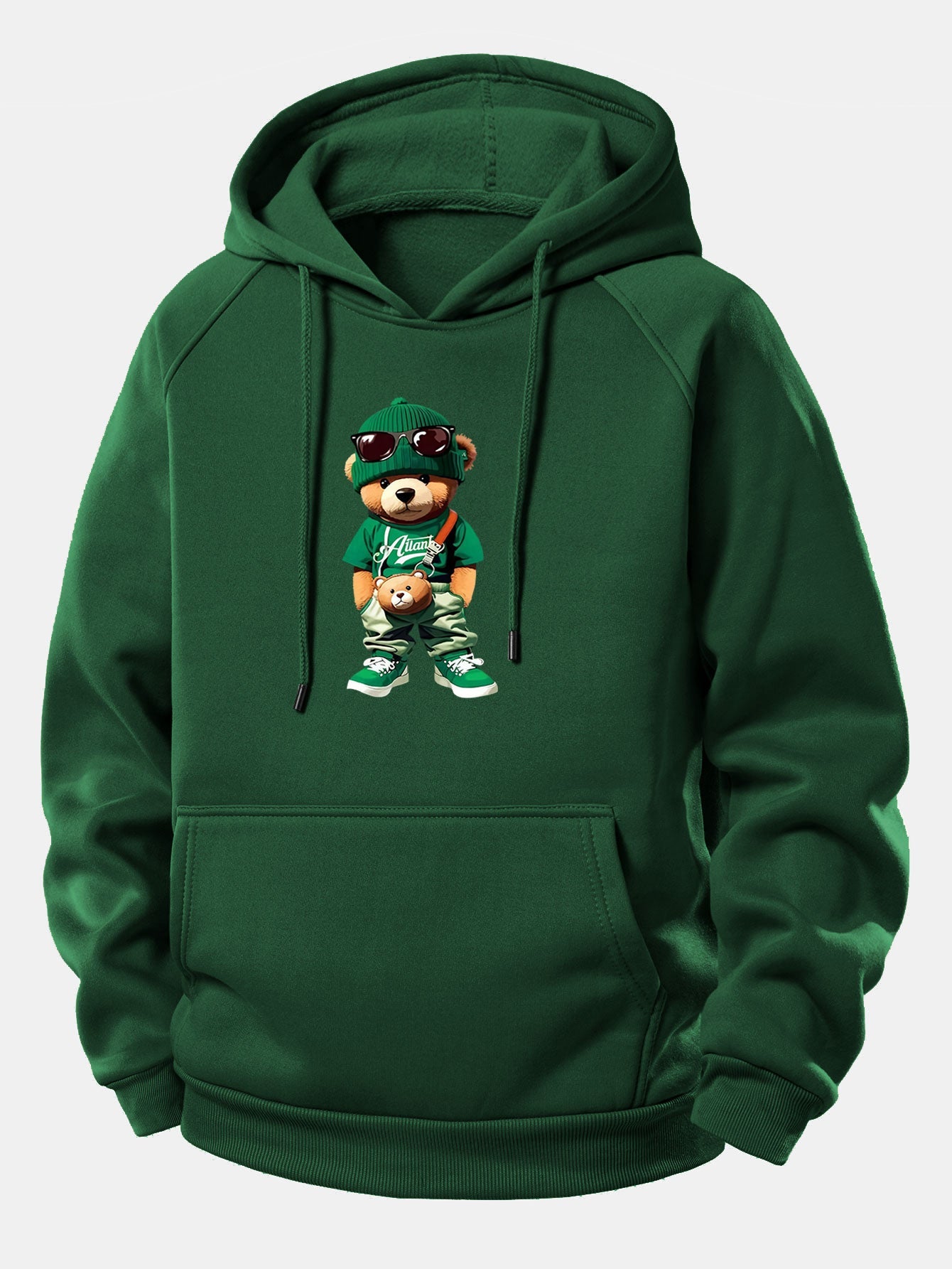 Stylischer Hoodie mit Bären-Print und Kordelzug