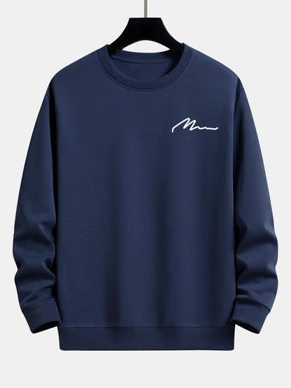 Men's Relaxed Fit Sweatshirt with Slogan Print