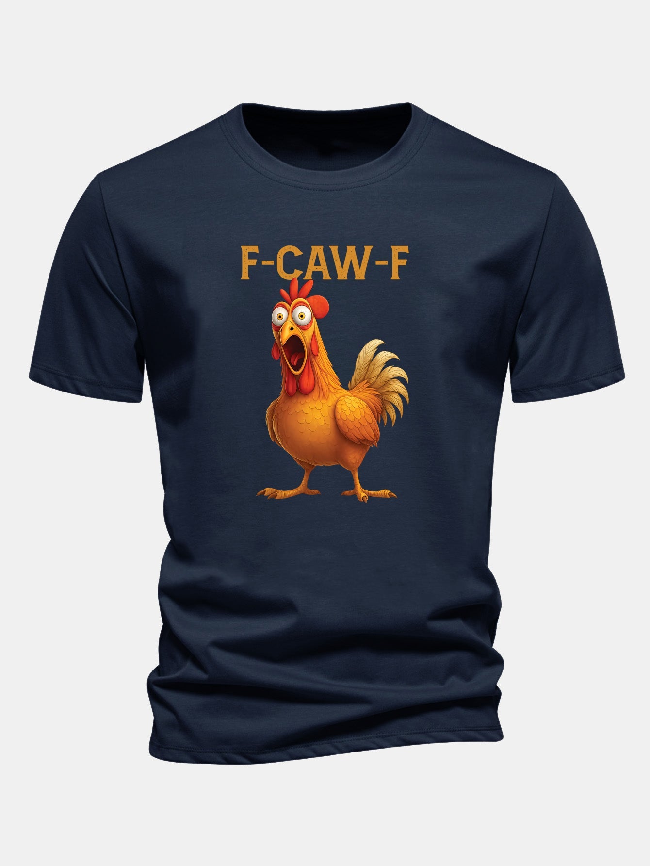 Baumwoll-T-Shirt mit regulärer Passform und Hahn-Design