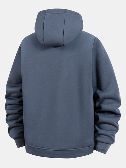 Teddy-Fleece Kapuzenpullover mit Reißverschluss und Kängurutasche