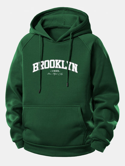 Brooklyn Print Kapuzenpullover mit Kordelzug