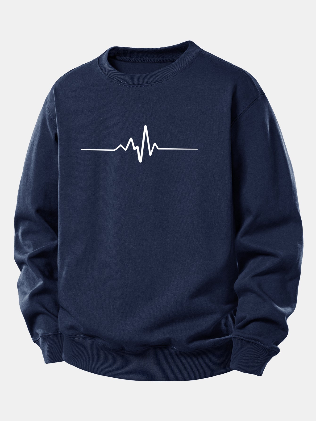 Sweatshirt mit Herzschlag-Motiv und lockerem Schnitt