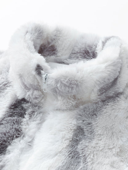 Kunstpelz Reißverschlussjacke