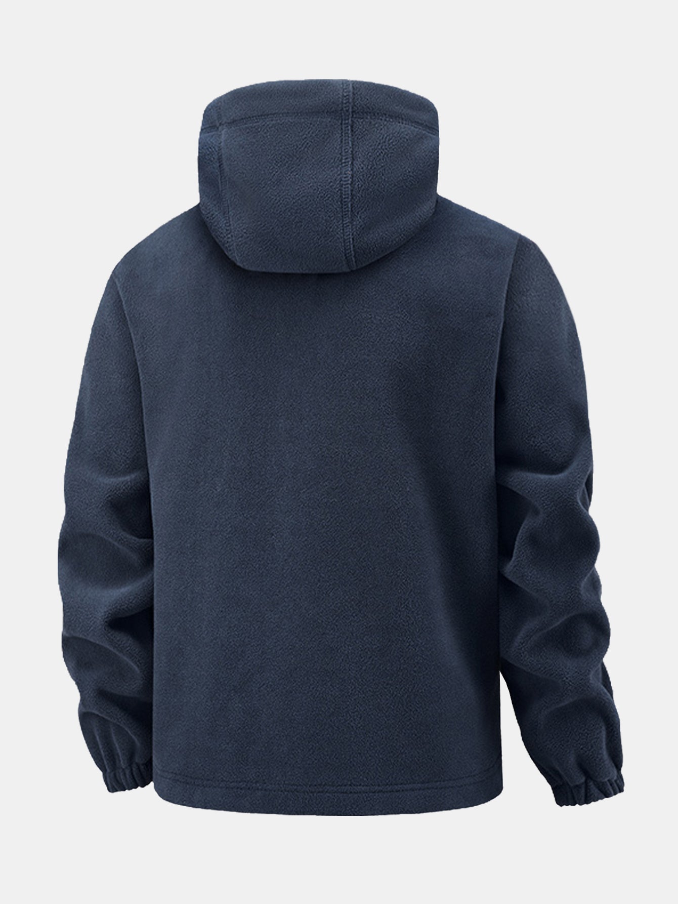 Fleecejacke mit Reißverschlusstasche und Kapuze