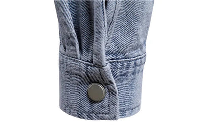 Gewaschenes Denim-Overshirt mit praktischen Taschen