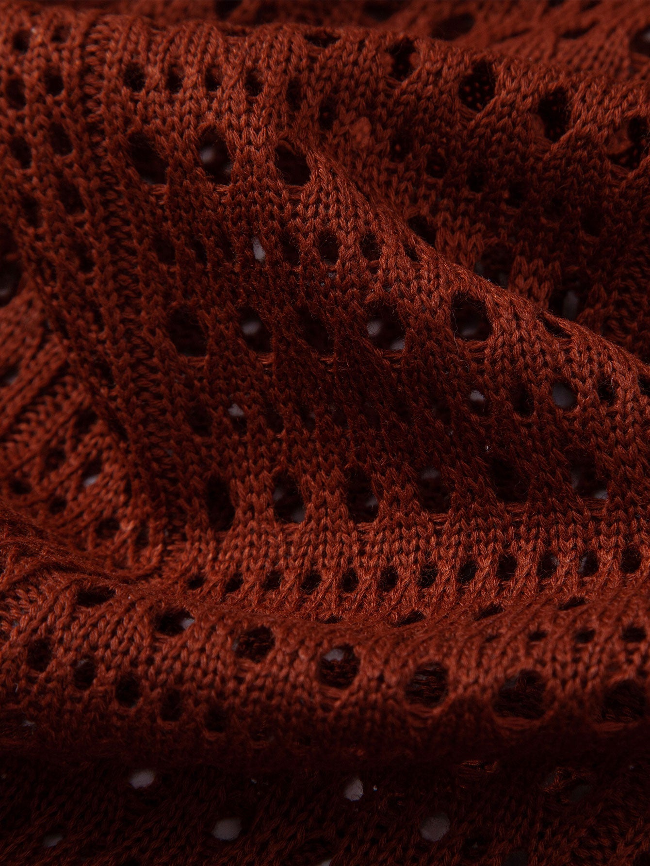 V-Neck Crochet Polo Shirt