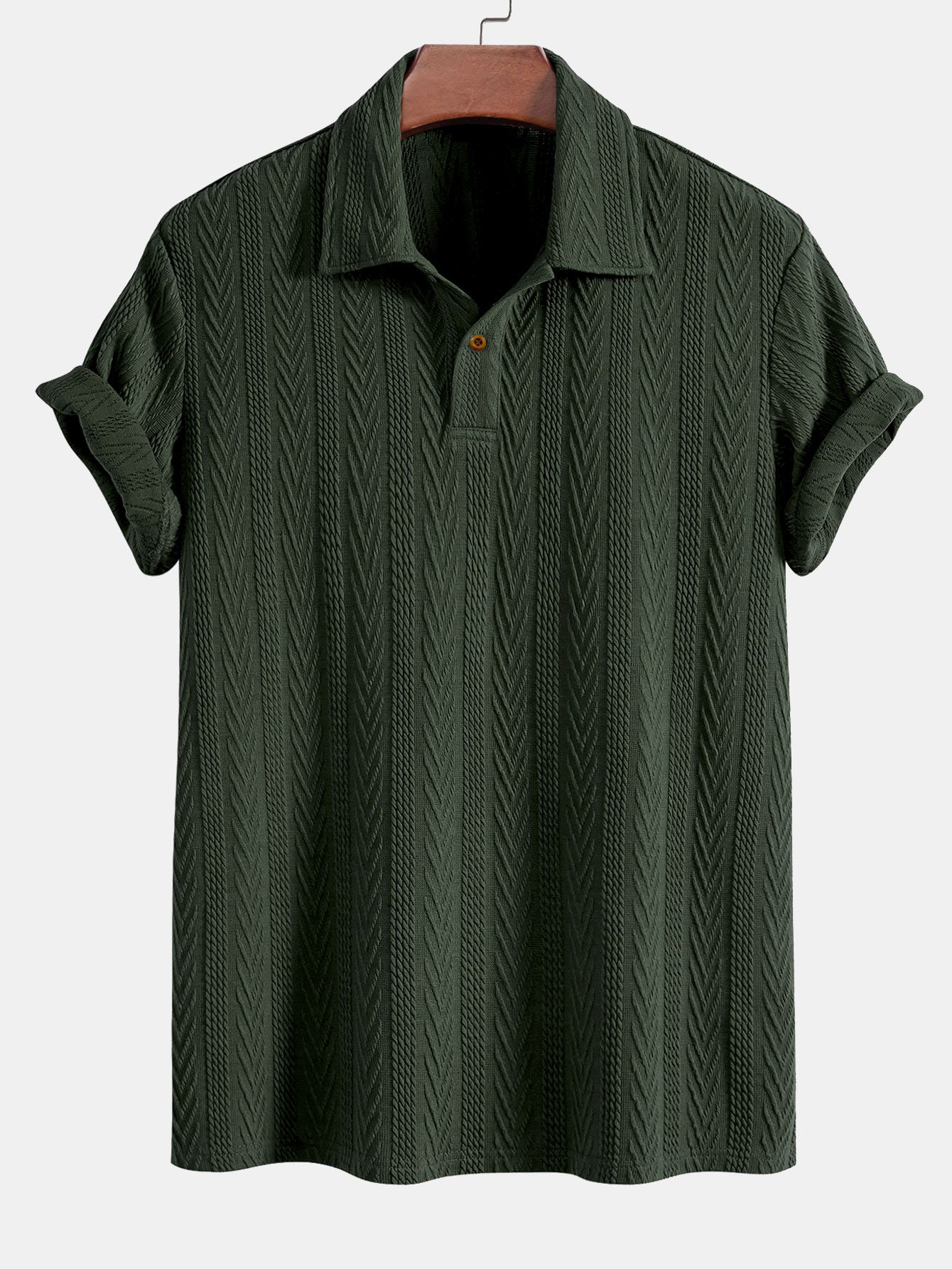 Kurze Ärmel Jacquard Polo