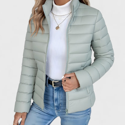 Simone - Elegante Lange Jacke Mit Kragen