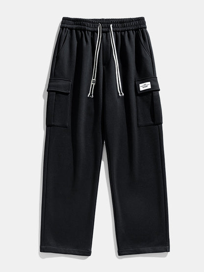 Bequeme gerade Jersey Cargo-Hose mit entspannter Passform