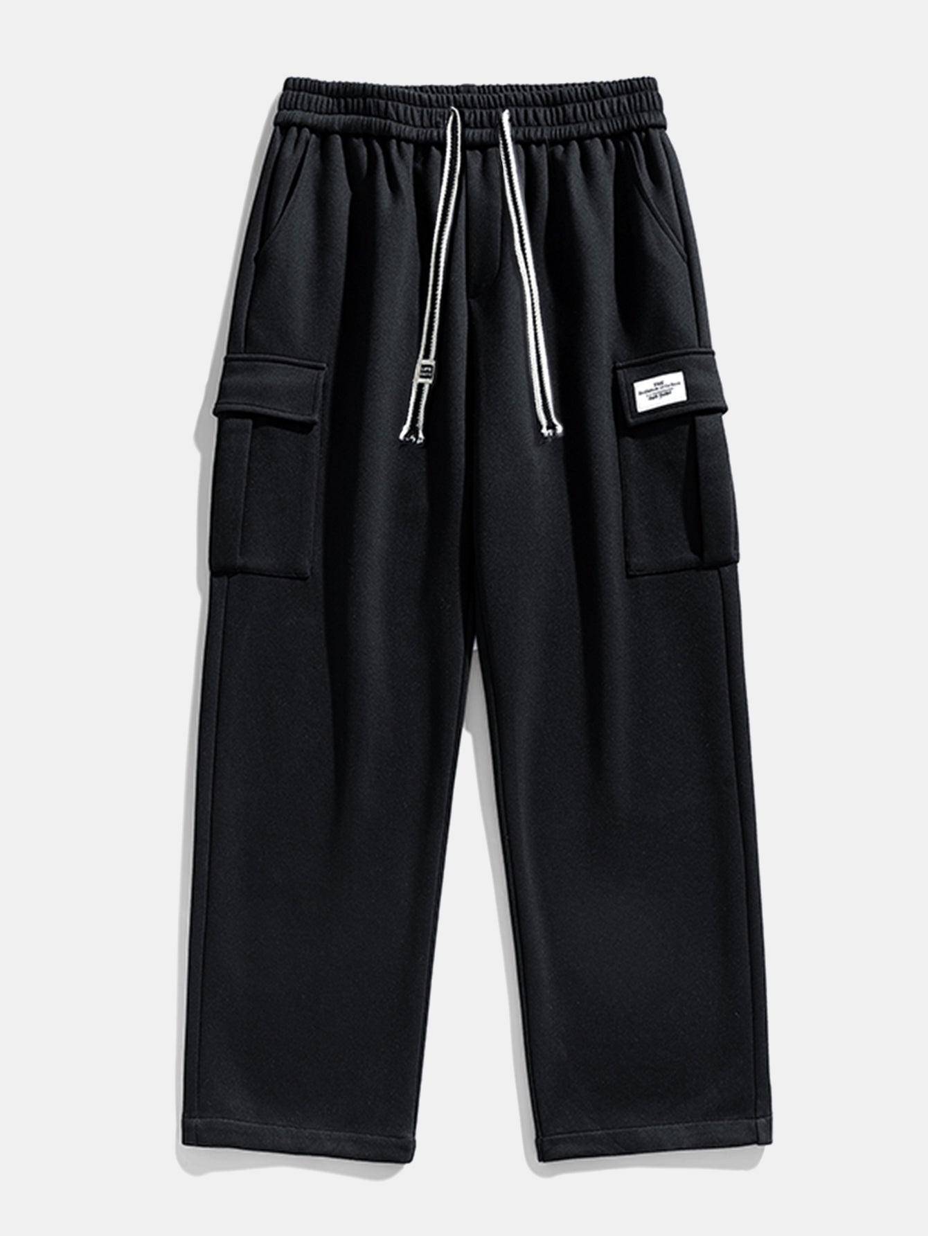 Relaxed Fit Long Sleeve 2-in-1 Waffle T-Shirt & Straight Leg Jersey Cargo Pants