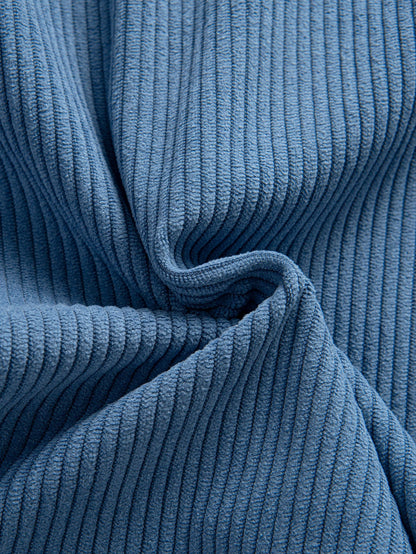 Langarm-Hoodie aus Cord mit kontrastierenden Farben