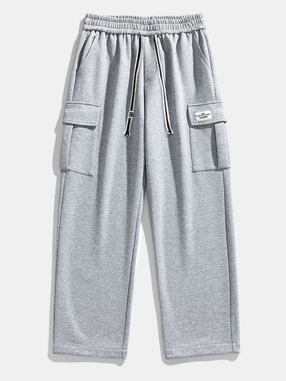 Bequeme gerade Jersey Cargo-Hose mit entspannter Passform