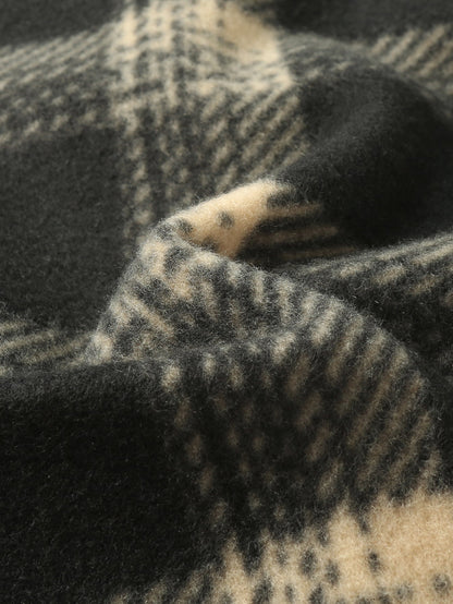 Teddy-Fleece Flanell Kapuzenmantel mit Reißverschluss