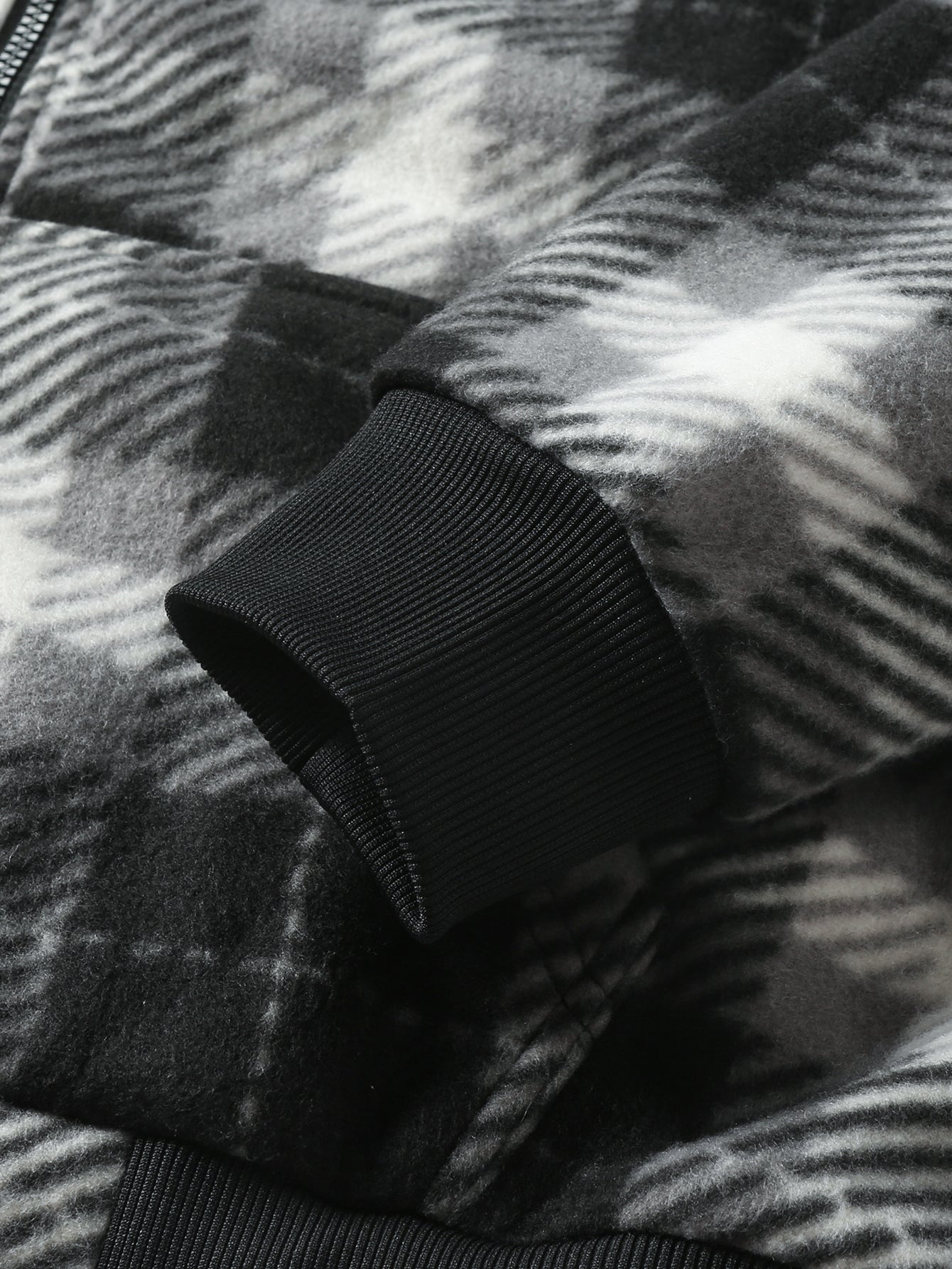 Teddy-Fleece Flanell Kapuzenmantel mit Reißverschluss